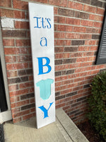 Carved Porch Sign - Gender Reveal