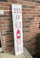 Carved Porch Sign - Gender Reveal