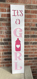 Carved Porch Sign - Gender Reveal