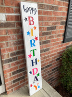 Carved Porch Sign - Happy Birthday