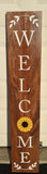 Carved Porch Sign - Welcome Sunflower