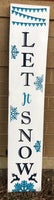 Carved Porch Sign - Let it Snow - Deer