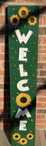 Carved Porch Sign - Welcome Sunflower